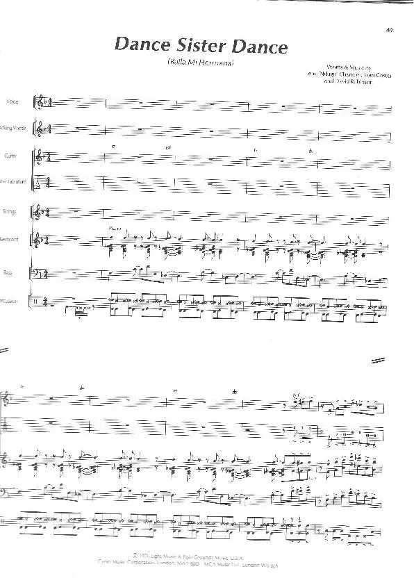 télécharger la partition d'accordéon Dance Sister Dance (Baila Mi Hermana) (Orchestration Complète) (Carlos Santana) au format PDF