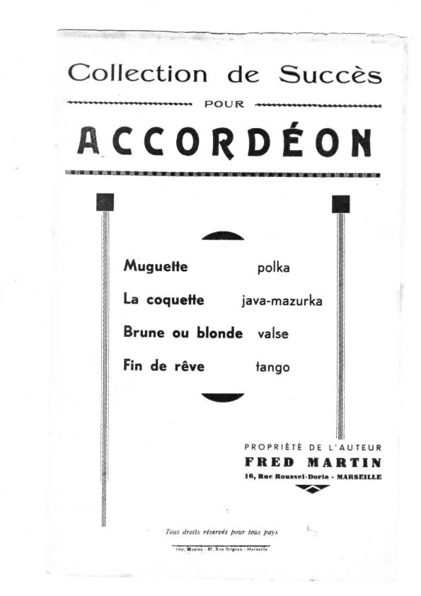 télécharger la partition d'accordéon Recueil : Collection de Succès pour Accordéon (4 Titres) au format PDF