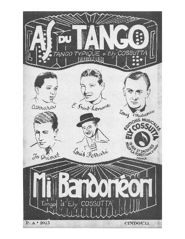 télécharger la partition d'accordéon Mi Bandonéon (Tango) au format PDF