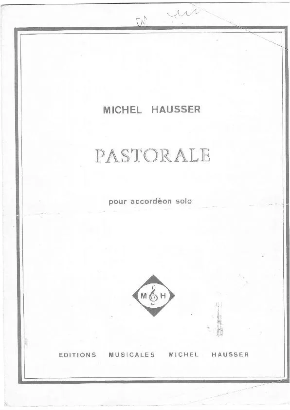 télécharger la partition d'accordéon Pastorale au format PDF