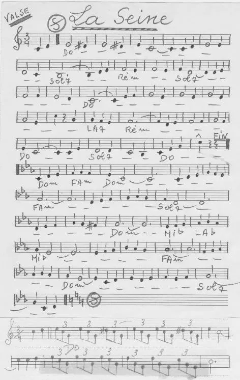 télécharger la partition d'accordéon La Seine (Valse) (Manuscrite Simplifiée) au format PDF