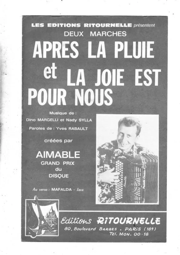 télécharger la partition d'accordéon Aprés la pluie (Orchestration) (Marche) au format PDF