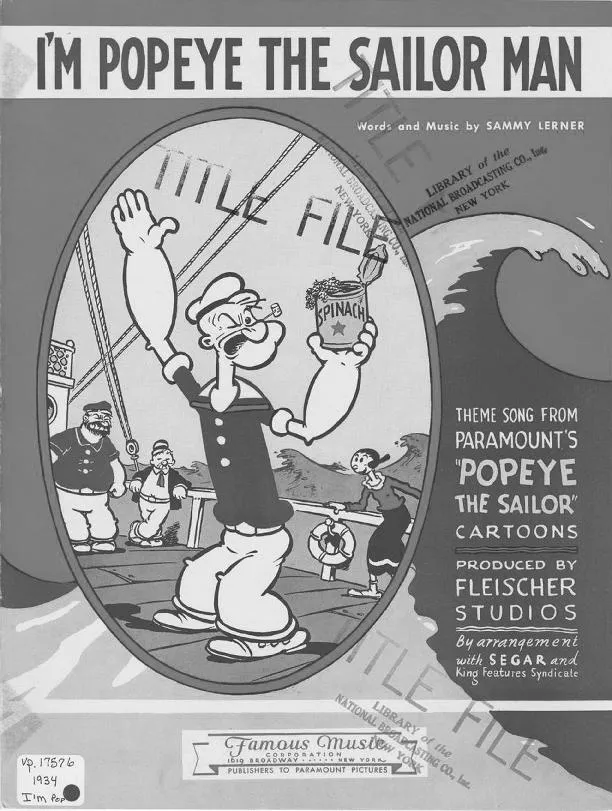 télécharger la partition d'accordéon I'm Popeye The Sailor Man au format PDF