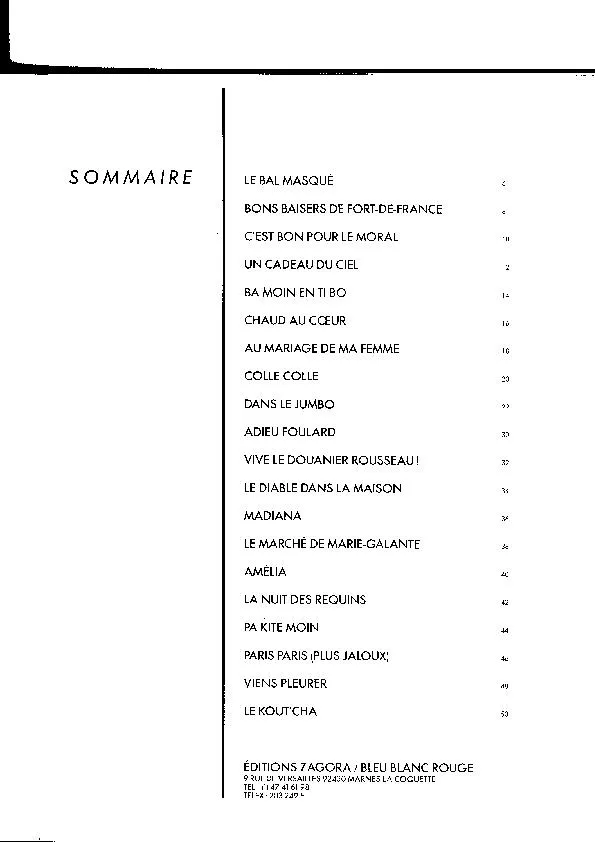 télécharger la partition d'accordéon La Compagnie Créole :  Album 20 Succès au format PDF