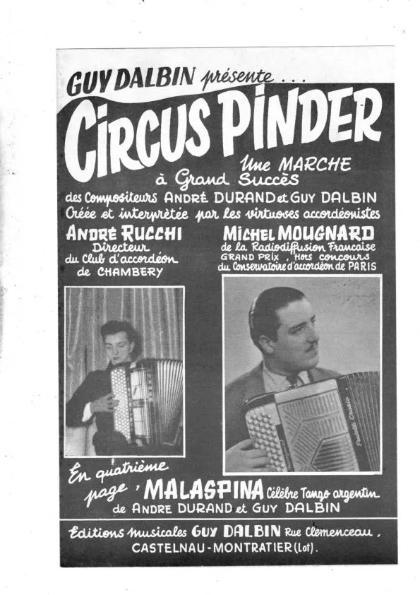 télécharger la partition d'accordéon Circus Pinder (Marche) au format PDF