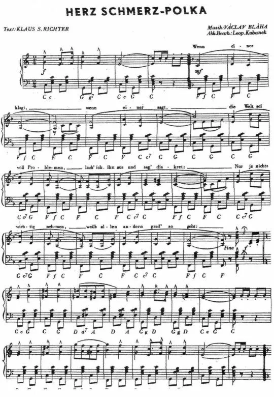 télécharger la partition d'accordéon Herz Schmerz Polka au format PDF