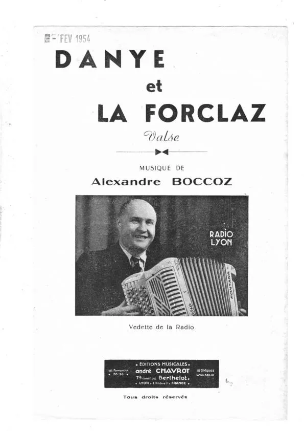 télécharger la partition d'accordéon Danye + La Forclaz (Valse) au format PDF