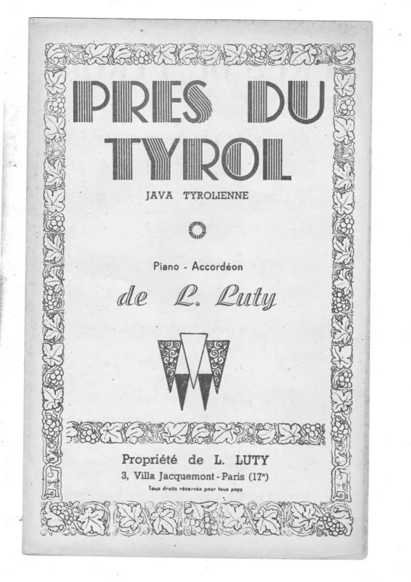 télécharger la partition d'accordéon Près du Tyrol (Java Tyrolienne) au format PDF