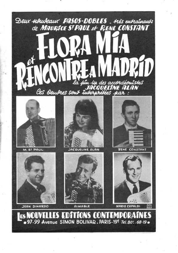 télécharger la partition d'accordéon Rencontre à Madrid (Orchestration) (Paso Doble) au format PDF