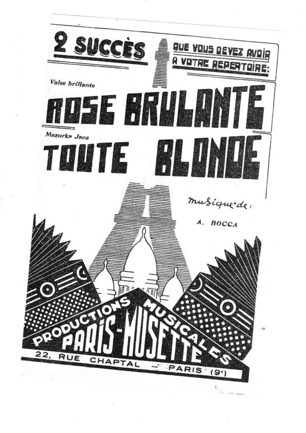 télécharger la partition d'accordéon Rose brûlante + Toute blonde (Valse + Mazurka Java) au format PDF