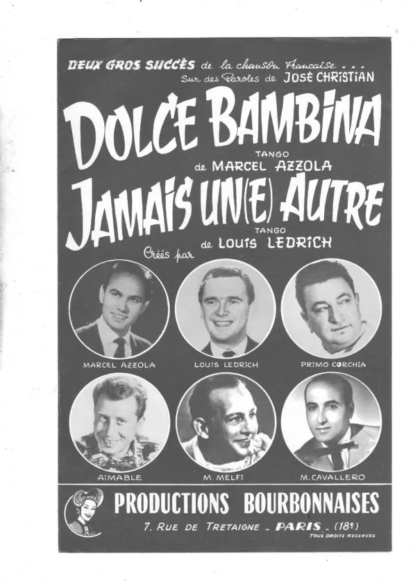 télécharger la partition d'accordéon Dolce Bambina (Orchestration) (Tango Chanté) au format PDF