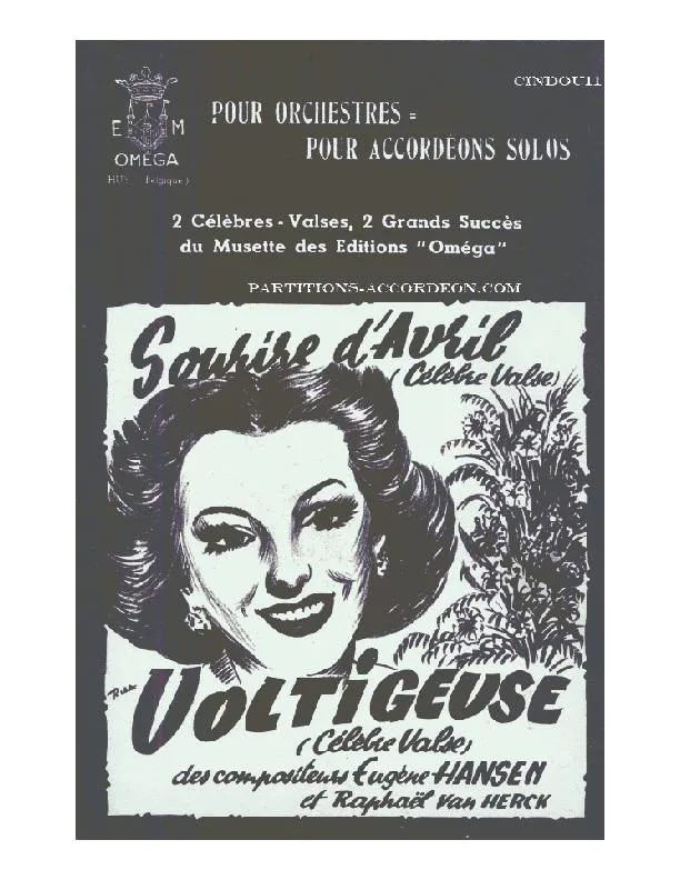 télécharger la partition d'accordéon Sourire d'avril + Voltigeuse (Orchestration Complète) (Valse) au format PDF