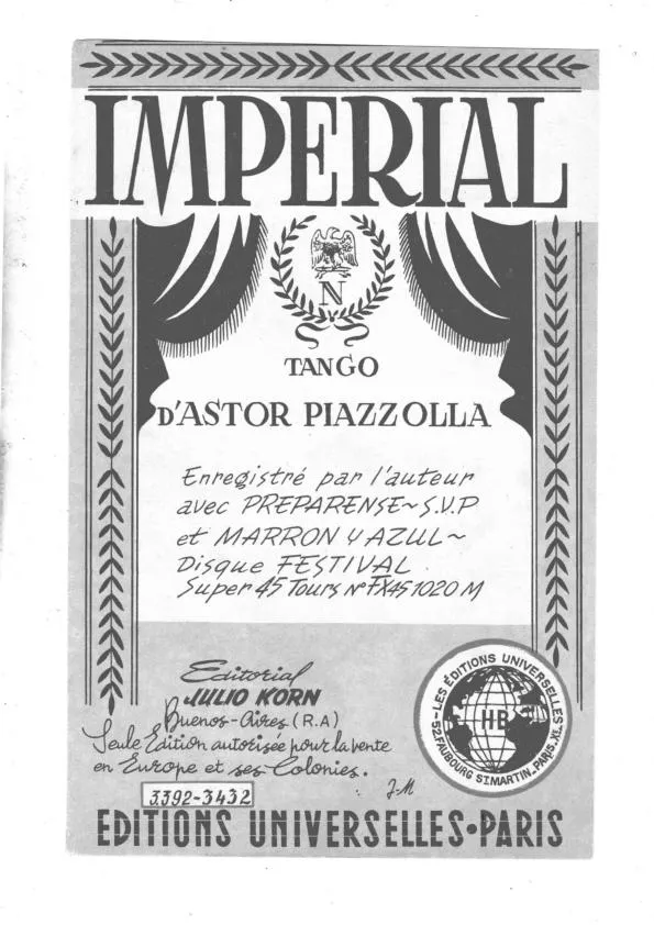 télécharger la partition d'accordéon Impérial (Bandonéons A + B) (Tango) au format PDF