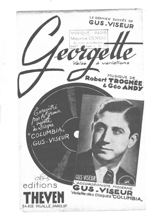 télécharger la partition d'accordéon Georgette (Le dernier succès de Gus Viseur) (Valse à Variations) au format PDF