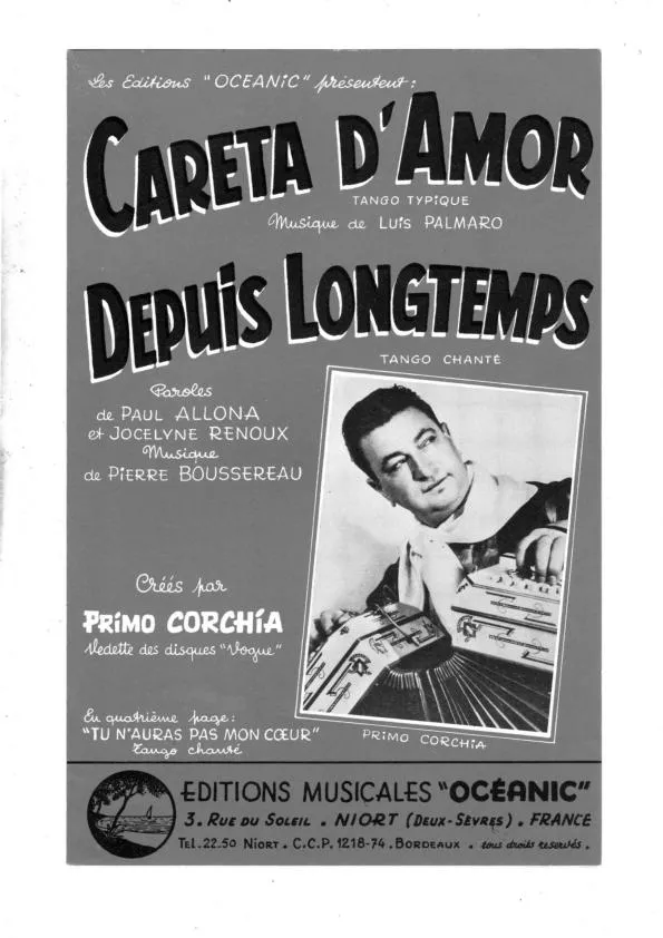 télécharger la partition d'accordéon Careta d'Amor (Tango Tipico) au format PDF