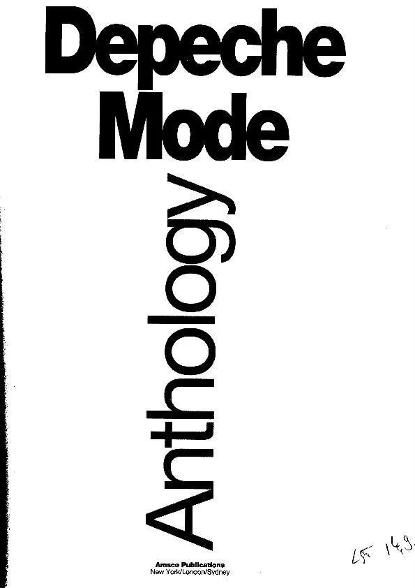 télécharger la partition d'accordéon Depeche Mode Anthology (42 titres) au format PDF