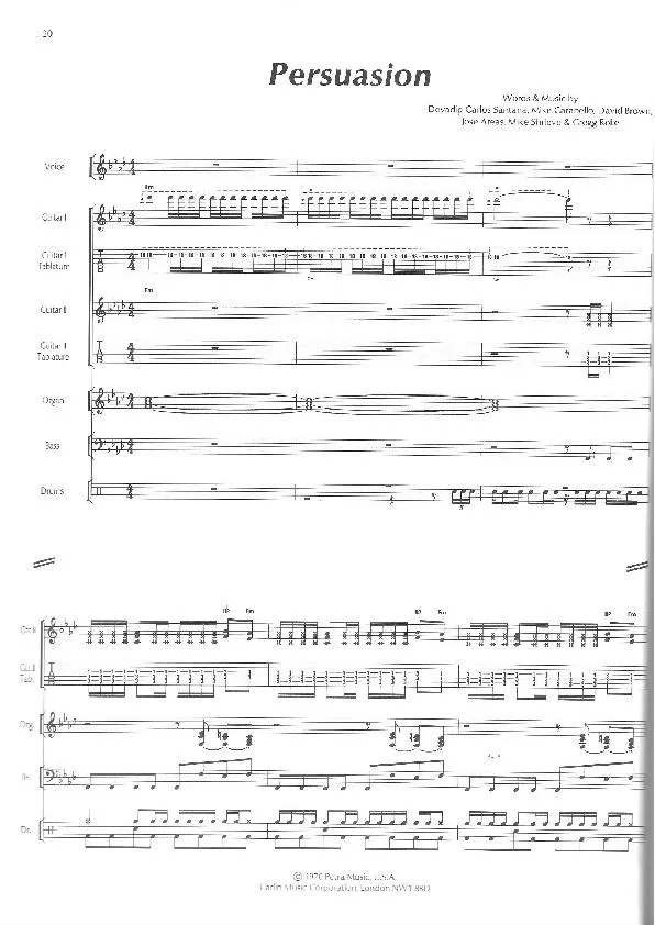 télécharger la partition d'accordéon Persuasion (Orchestration Complète) au format PDF