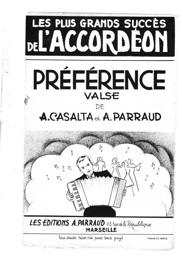 télécharger la partition d'accordéon Préférence (Valse) au format PDF