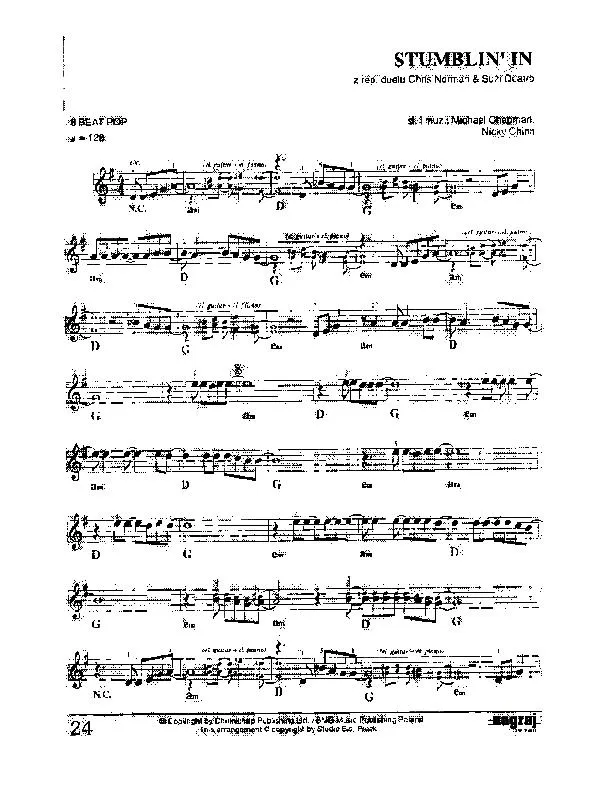 télécharger la partition d'accordéon Stumblin' in au format PDF