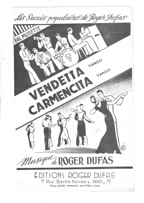 télécharger la partition d'accordéon Vendetta + Carmencita (Tango) au format PDF