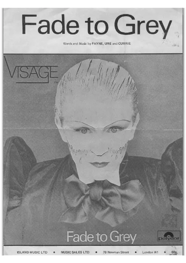 télécharger la partition d'accordéon Fade to Grey (Chant : Visage) au format PDF