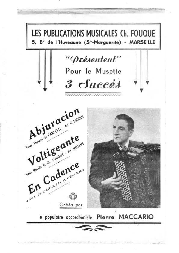télécharger la partition d'accordéon Recueil : Pour le Musette 3 Succès : (Abjuracion + Voltigeante + En cadence) (Tango Espagnol + Valse Musette + Java) au format PDF