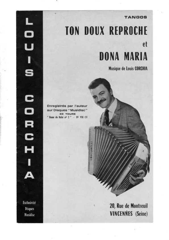 télécharger la partition d'accordéon Ton doux reproche (Orchestration) (Tango) au format PDF