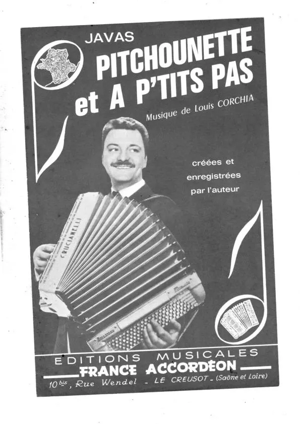 télécharger la partition d'accordéon Pitchounette + A p'tits pas (Java) au format PDF
