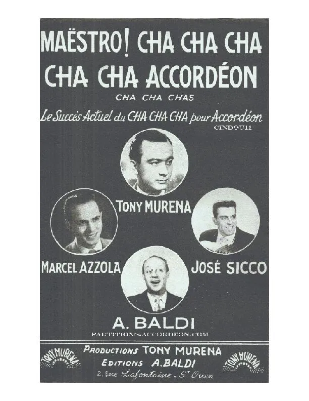 télécharger la partition d'accordéon Cha Cha Accordéon (Arrangement : Tony Muréna) (Orchestration) au format PDF