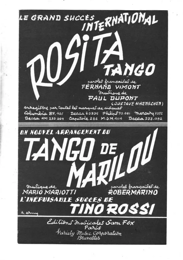 télécharger la partition d'accordéon Tango de Marilou (Arrangement : Philippe Parès) (Orchestration) au format PDF