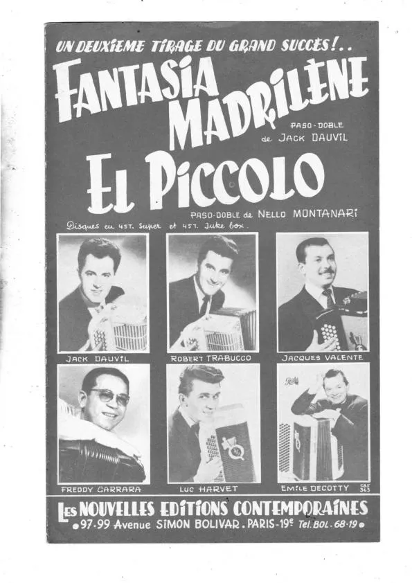 télécharger la partition d'accordéon El Piccolo (Orchestration) (Paso Doble) au format PDF
