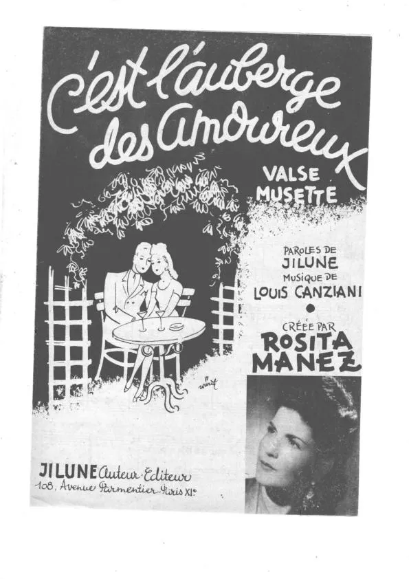 télécharger la partition d'accordéon C'est l'auberge des amoureux (Valse Musette Chantée) au format PDF