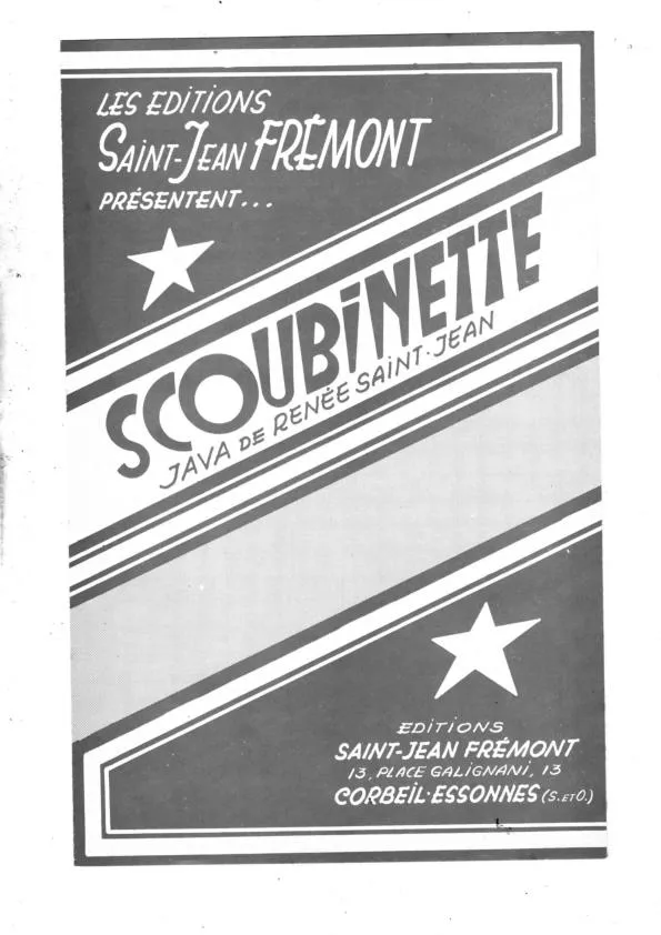 télécharger la partition d'accordéon Scoubinette (Java) au format PDF