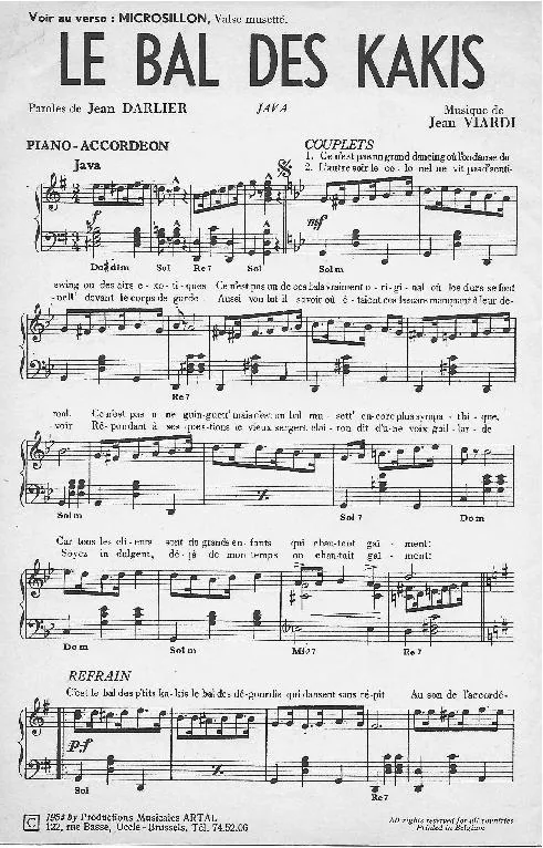 télécharger la partition d'accordéon Le bal des Kakis (Orchestration) (Java) au format PDF