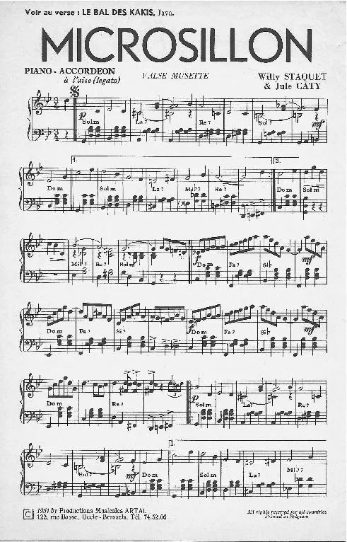 télécharger la partition d'accordéon Microsillon (Orchestration) (Valse Musette)  au format PDF