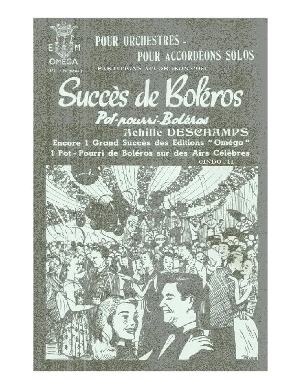 télécharger la partition d'accordéon Succès de Boléros (Orchestration) (Pot Pourri) au format PDF