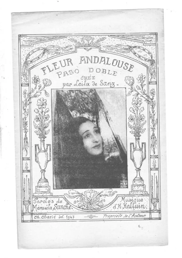 télécharger la partition d'accordéon Fleur Andalouse (Chant : Leila de Sanz) (Paso Doble) au format PDF