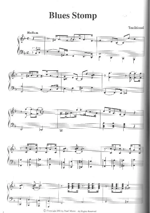 télécharger la partition d'accordéon Blues Stomp au format PDF