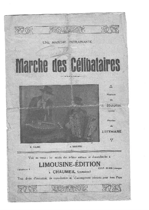 télécharger la partition d'accordéon Marche des célibataires au format PDF