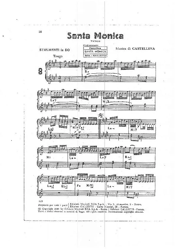 télécharger la partition d'accordéon Santa Monica (Orchestration) au format PDF