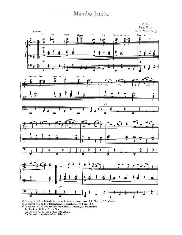 télécharger la partition d'accordéon Mambo Jambo (Arrangement : Willi Nagel) au format PDF