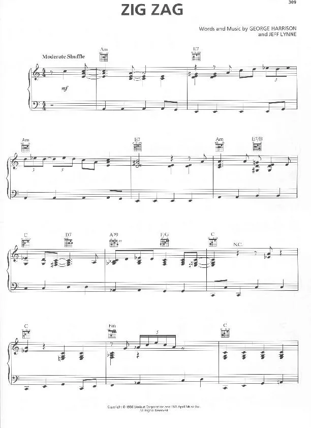 télécharger la partition d'accordéon Zig Zag (Shuffle) au format PDF