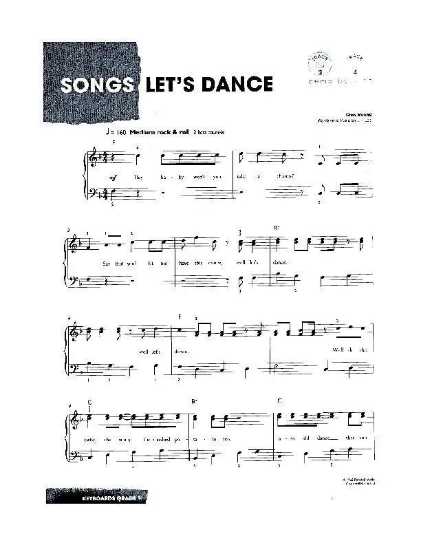 télécharger la partition d'accordéon Let's dance (Chant : Chris Montez) (Rock) au format PDF