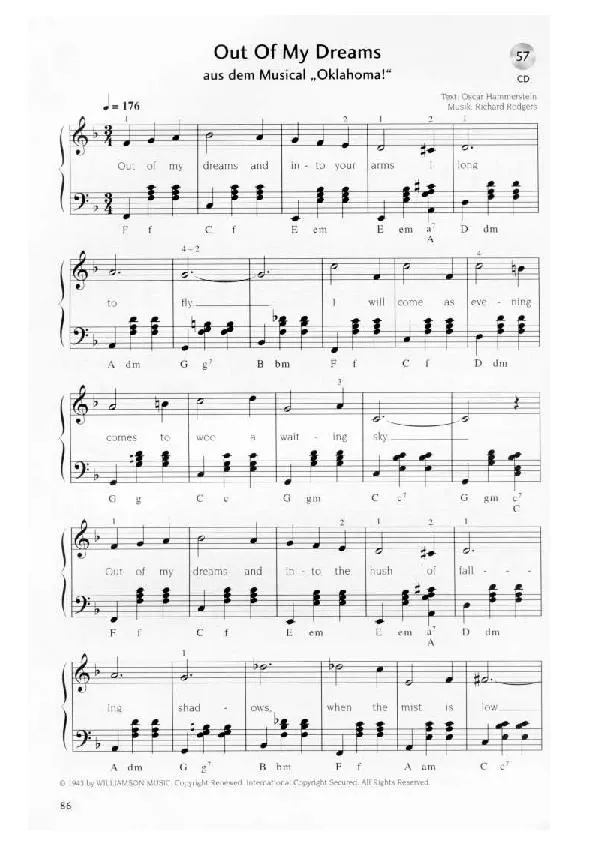 télécharger la partition d'accordéon Out of my dreams (Oklahoma) au format PDF