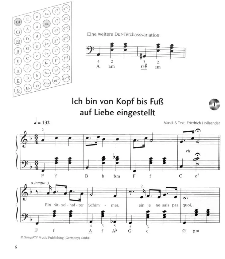 télécharger la partition d'accordéon Ich bin von Kopf bis Fuss auf Liebe eingestellt au format PDF