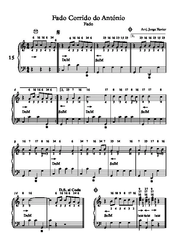 télécharger la partition d'accordéon Fado Corrido do António au format PDF