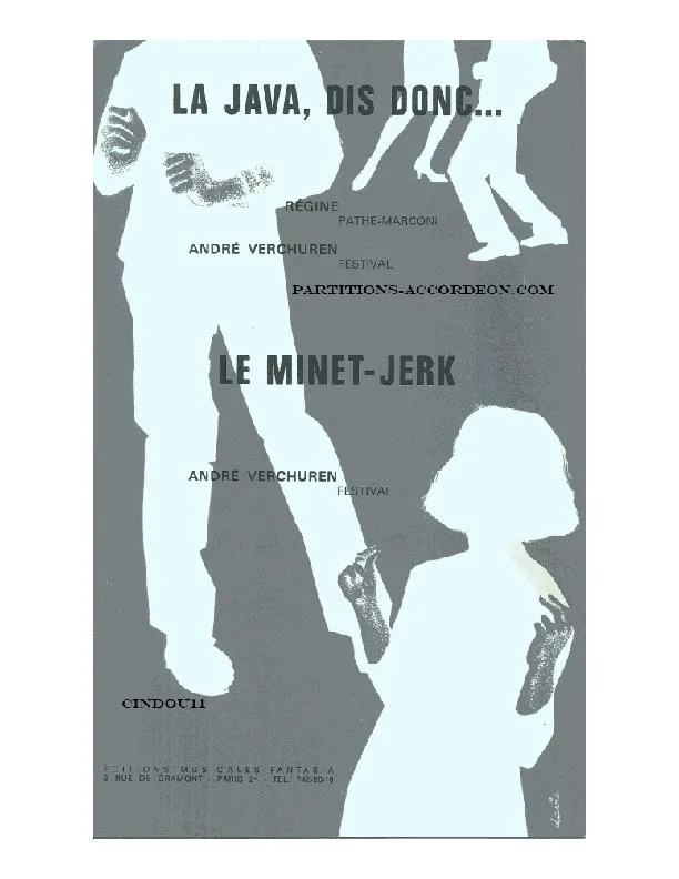 télécharger la partition d'accordéon La java Dis donc (Arrangement : André Verchuren) (Chant : Régine) (Orchestration) au format PDF