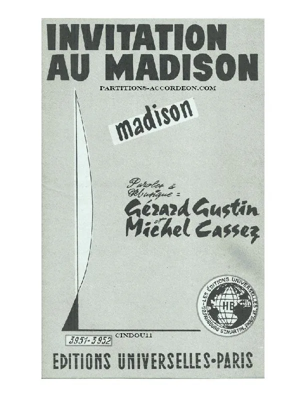 télécharger la partition d'accordéon Invitation au madison (Orchestration) au format PDF