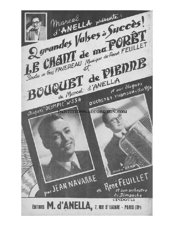 télécharger la partition d'accordéon Bouquet de Vienne (Valse Viennoise) au format PDF