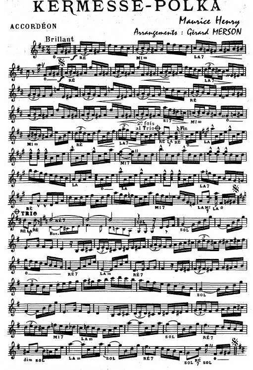 télécharger la partition d'accordéon Kermesse Polka (Arrangement : Gérard Merson) au format PDF